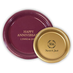 Design Your Own Anniversary Plastic Plates